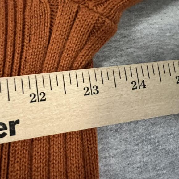 Tommy Bahama Denim Sweater Mens Large Orange Quarter Zip Ribbed Cotton Pullover - Picture 8 of 10